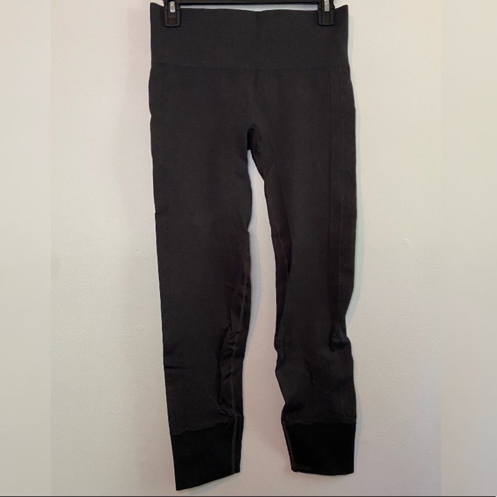 Lululemon Ebb to Street Seamless Heathered Black Leggings Size 6